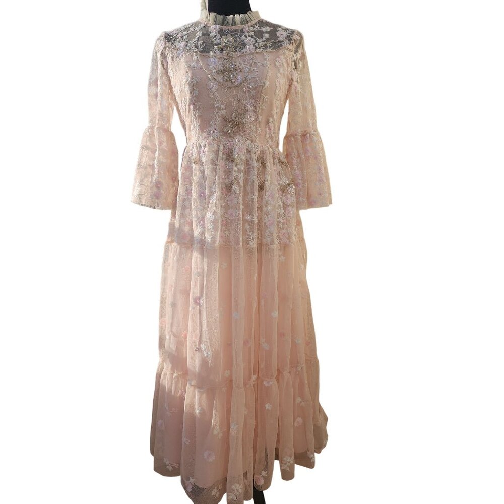 🐇Luxury Designer Couture Wedding Evening Cocktail Prom Party Runway Gown Dress - Picture 9 of 16